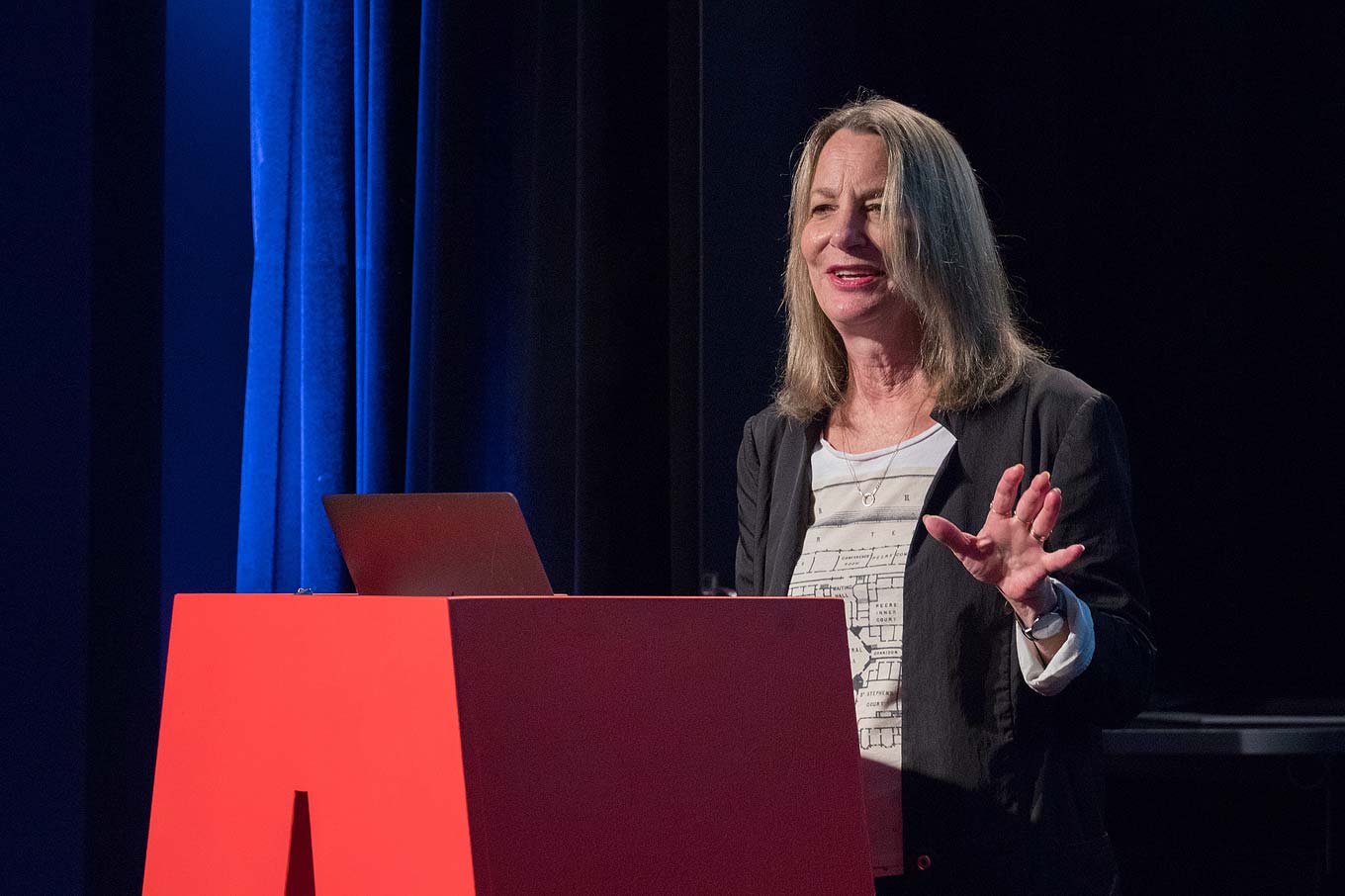 Paula Scher presenting at ATypI 2017 Montreal