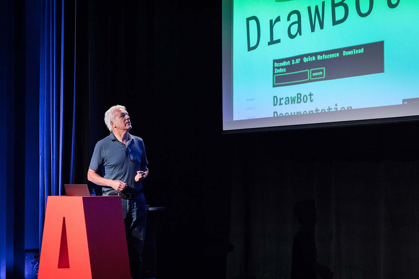 Petr van Blokland presenting at ATypI 2017 Montreal