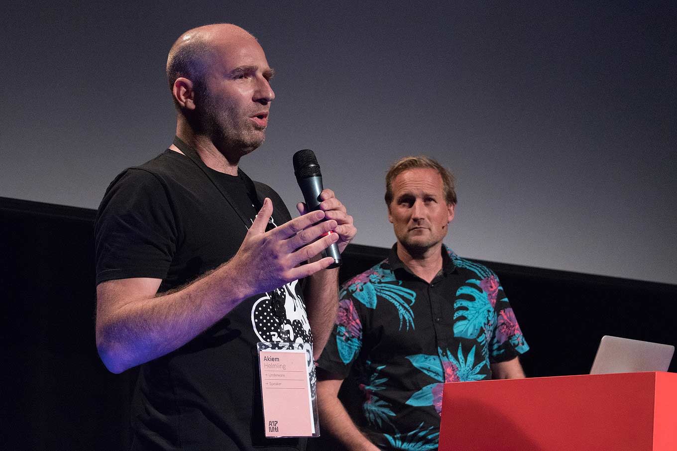 Bas Jacobs and Akiem Helmling presenting at ATypI 2017 Montreal.