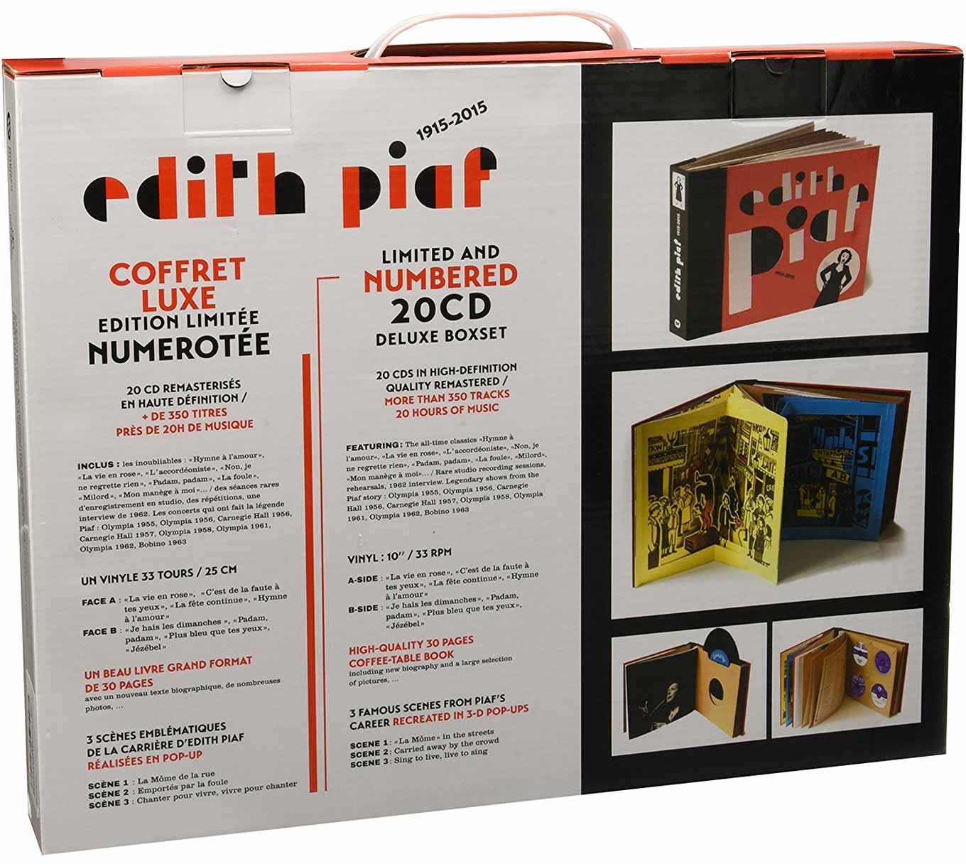 Edith Piaf 1915–2015 Box Set back view