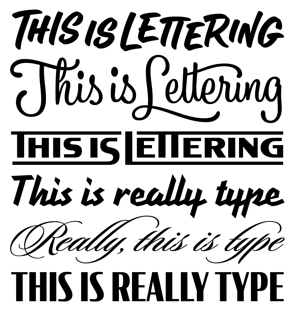 types of lettering styles and fonts