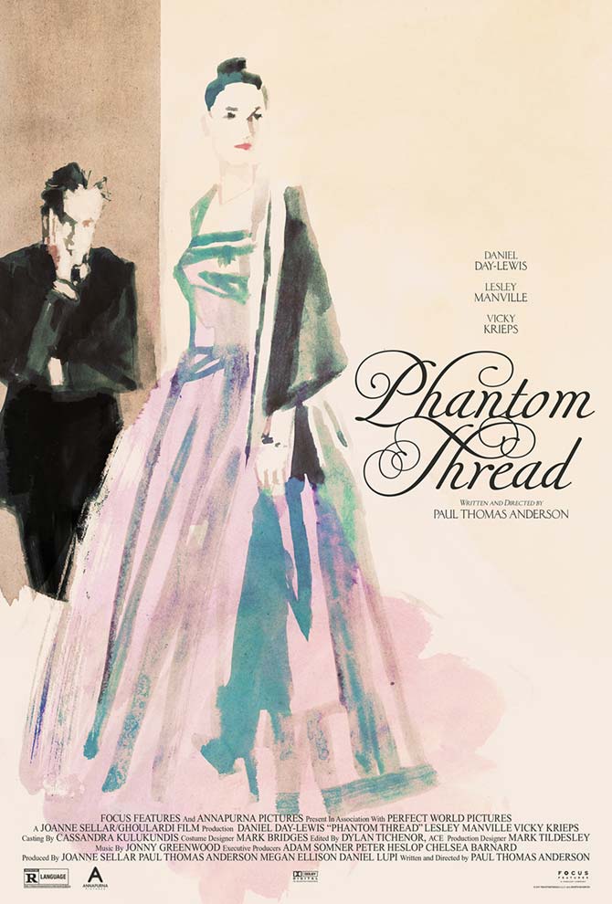 Midnight Marauder’s alternate poster for Phantom Thread with painted art by Tony Stella