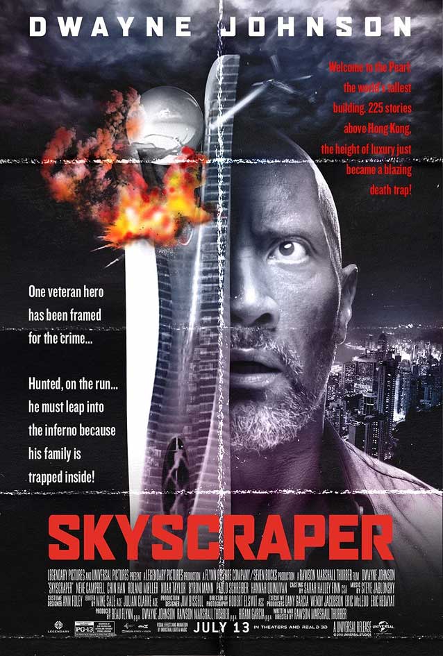 Poster for Skyscraper paying homage to Die Hard