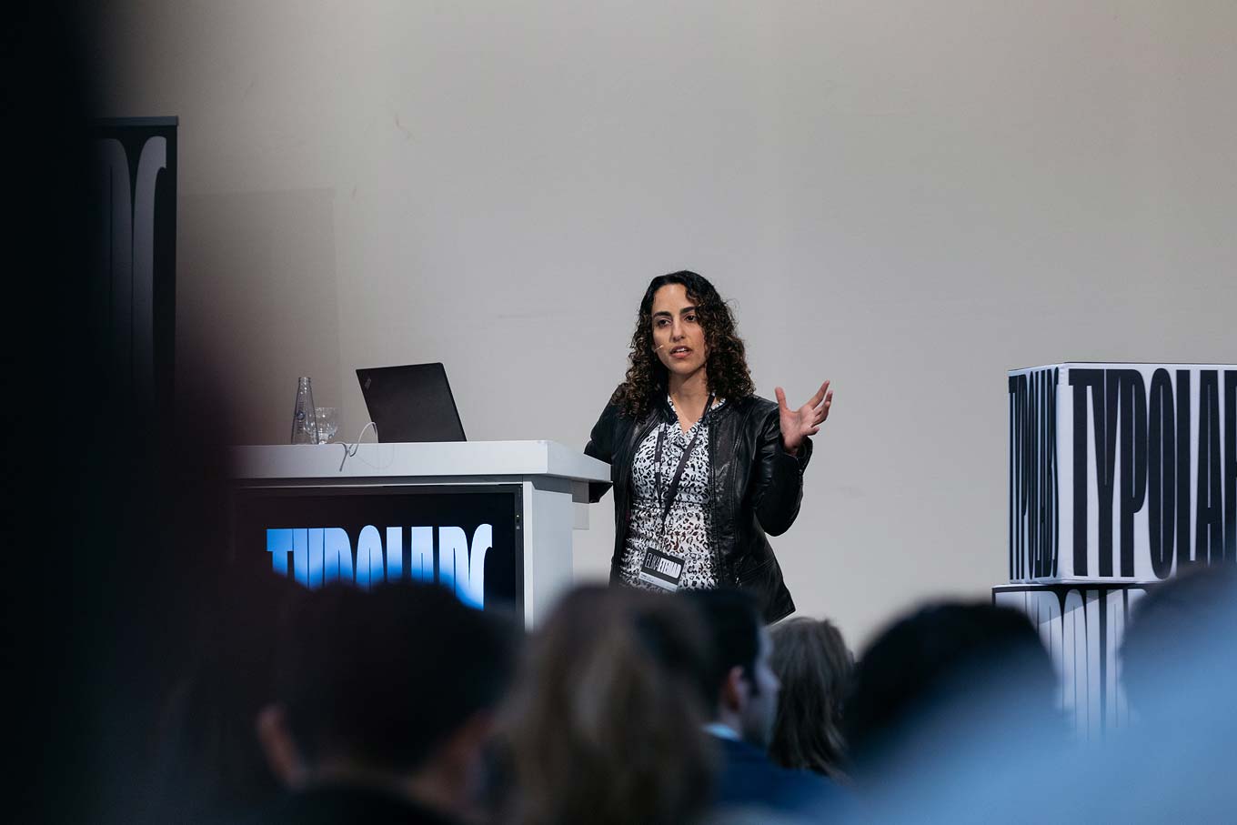 Elika Etemad presenting at TYPO Labs 2018.