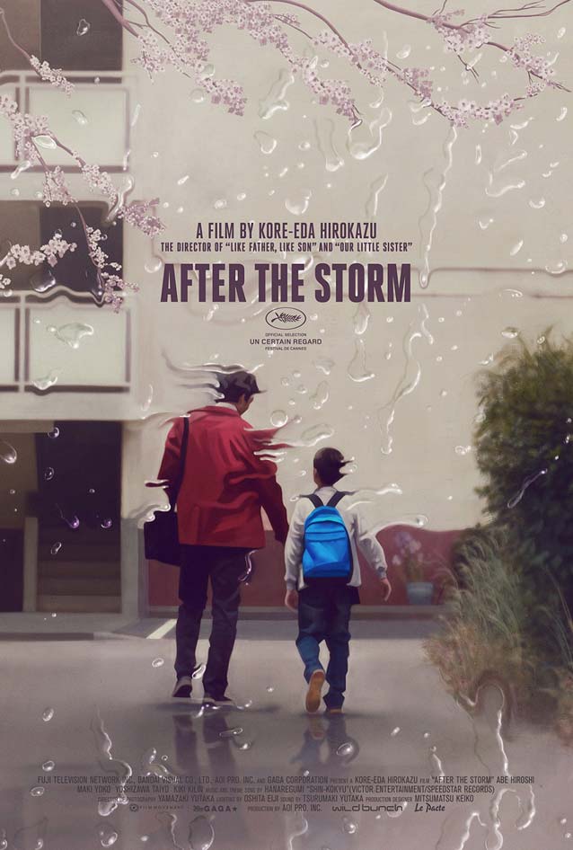 Film poster for Umi Yori Mo Mada Fukaku (After The Storm)