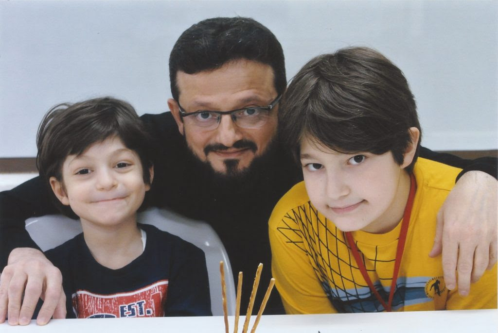 Fevzi Yazıcı celebrates one of his sons' birthdays during a visit to Silivri Prison in 2019.